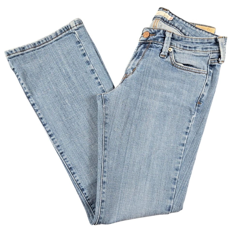 Levis 545 Low Boot Cut Jeans Womens 6 Light Wash Denim Stretch Blue Pants